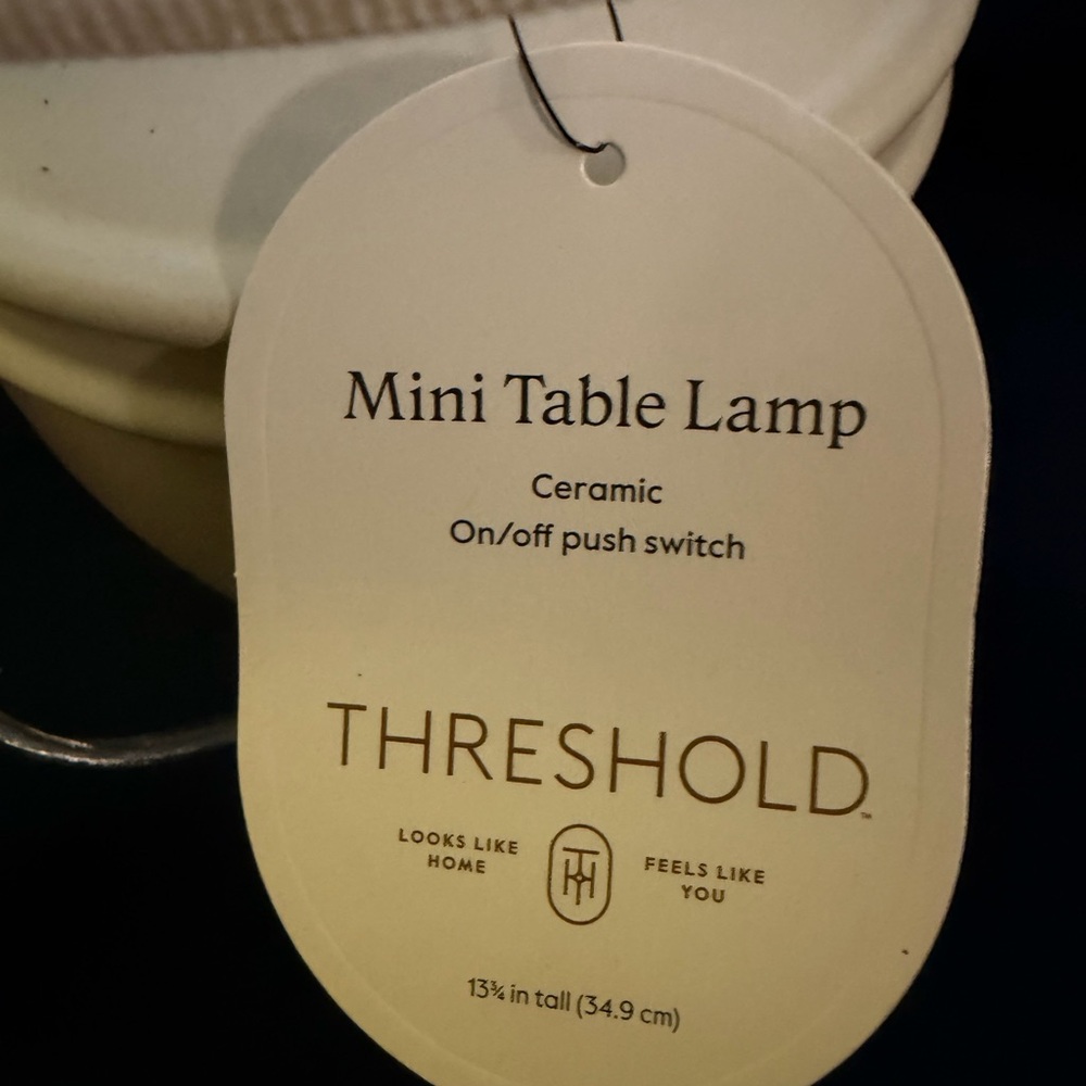 Threshold Ceramic Mini Table Lamp in Cream